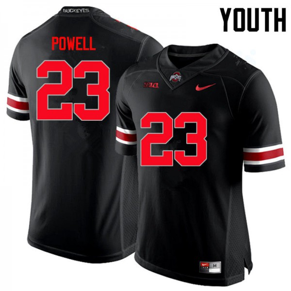 Ohio State Buckeyes #23 Tyvis Powell Youth NCAA Jersey Black OSU13236